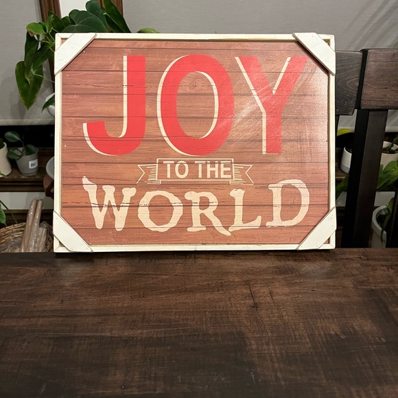 Joy to the World Rustic Holiday Sign - Picture 2 of 5